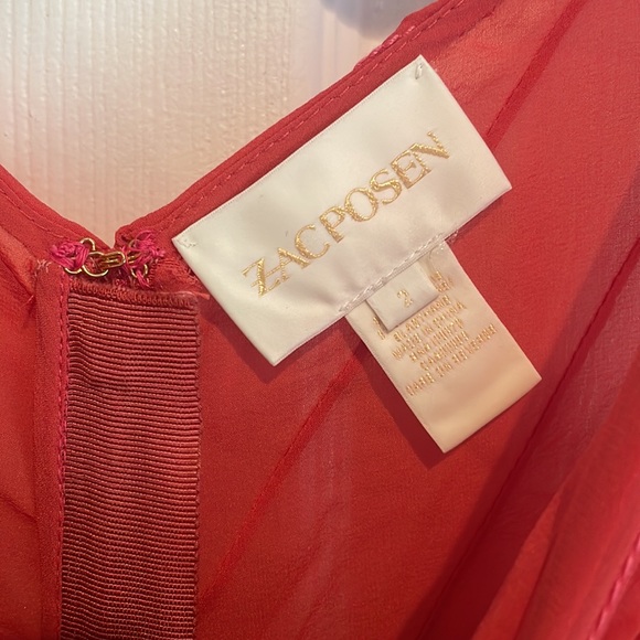 Zac Posen Silk Salmon Dress size 2 - Picture 8 of 10